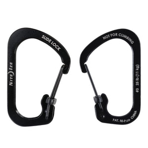 SLIDELOCK(R) CARABINER STAINLESS STEEL, black - size 3