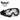 Antiglare Goggles MA-86, Black - Clear