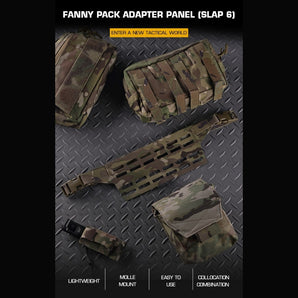 WST Fanny Pack Molle Adapter Panel , Large (6 Rows) - Ranger Green