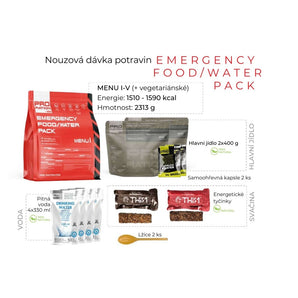 Pro Ration Emergency Food/Water Pack - Vegetarian