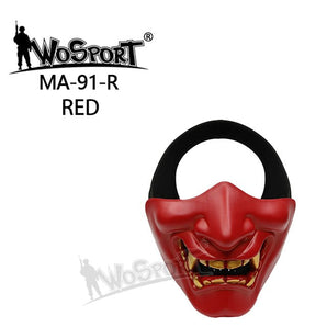 WoSporT devil/Samurai mask - Red