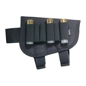 Buck stock cartridge holder for shot cartridges