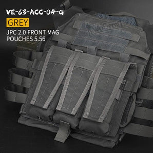 JPC vest 2.0 front accessory package 5.56 triple package - Grey