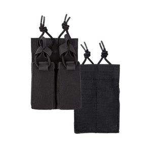 Pouch for 2 pistol magazines with hook and loop fastener - Black