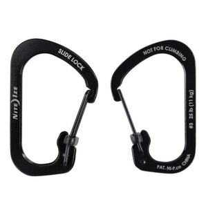 SLIDELOCK(R) CARABINER STAINLESS STEEL, black - size 2