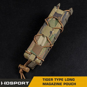 Tiger Type Long Magazine Pouch for MP5 - Coyote